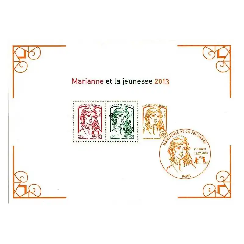 Offre Limitée Bloc-feuillet de timbres N°133 Marianne et la jeunesse neuf**.