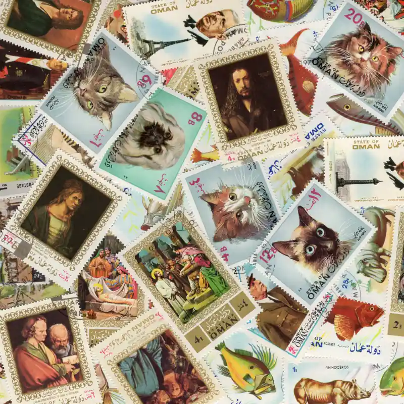 Oman 50 timbres de collection tous différents. Exclusif