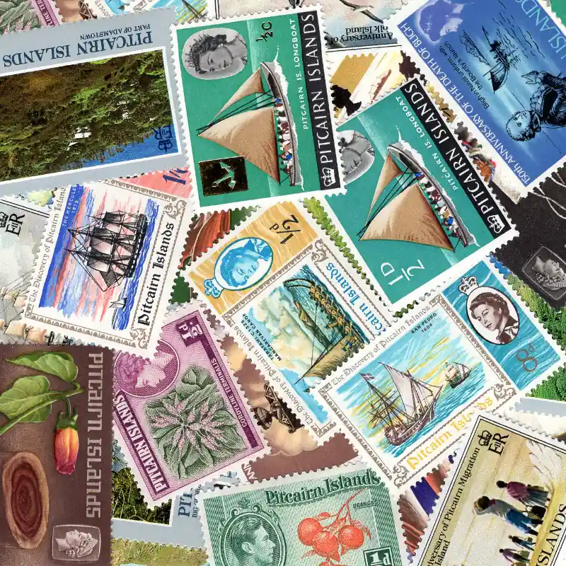 Pitcairn timbres de collection tous différents. Populaire