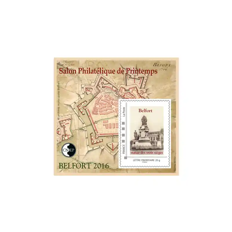 Paiement Sécurisé Bloc C.N.E.P. N°71 Belfort 2016 autoadhésif.