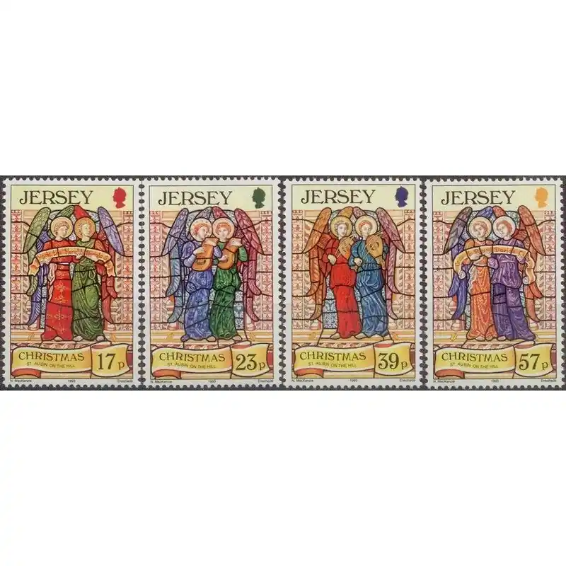 Anges de Jersey - Noël timbres N°629-632 série neuf**. Tendance