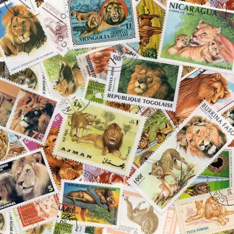 Lions 25 timbres thématiques tous différents. Promotion