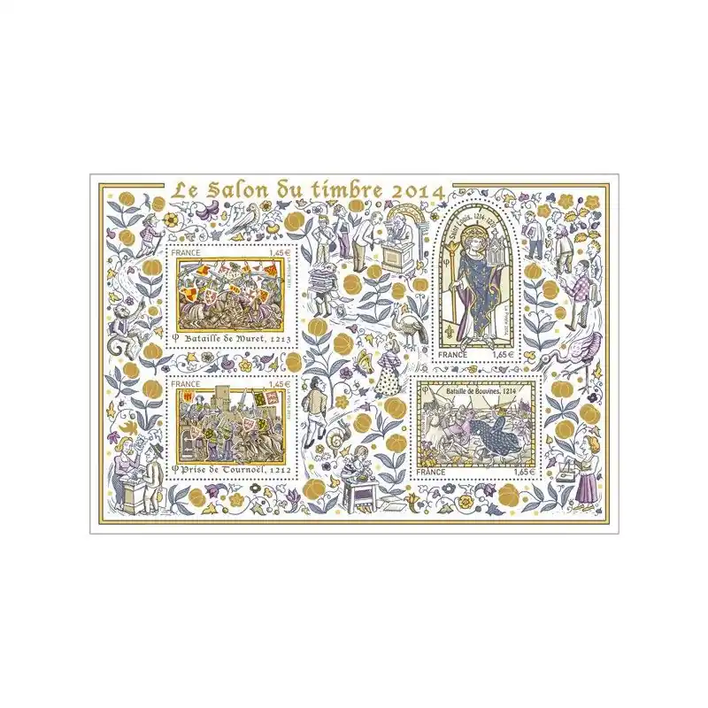 Bloc-feuillet de timbres N°135 Histoire de France neuf**. Tendance