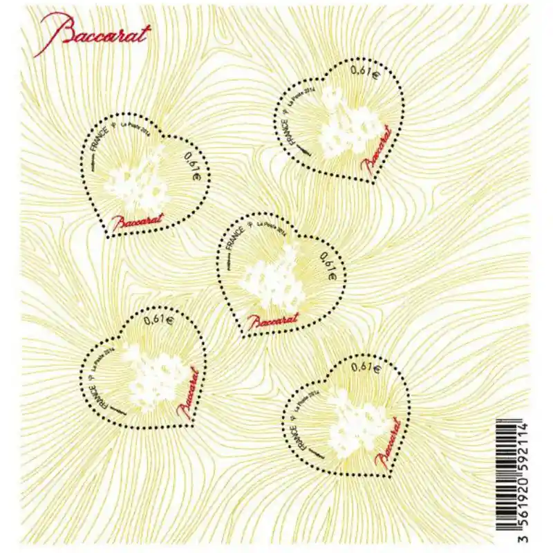 Bloc-feuillet de timbres N°134 Cœur Baccarat neuf**. Must-Have
