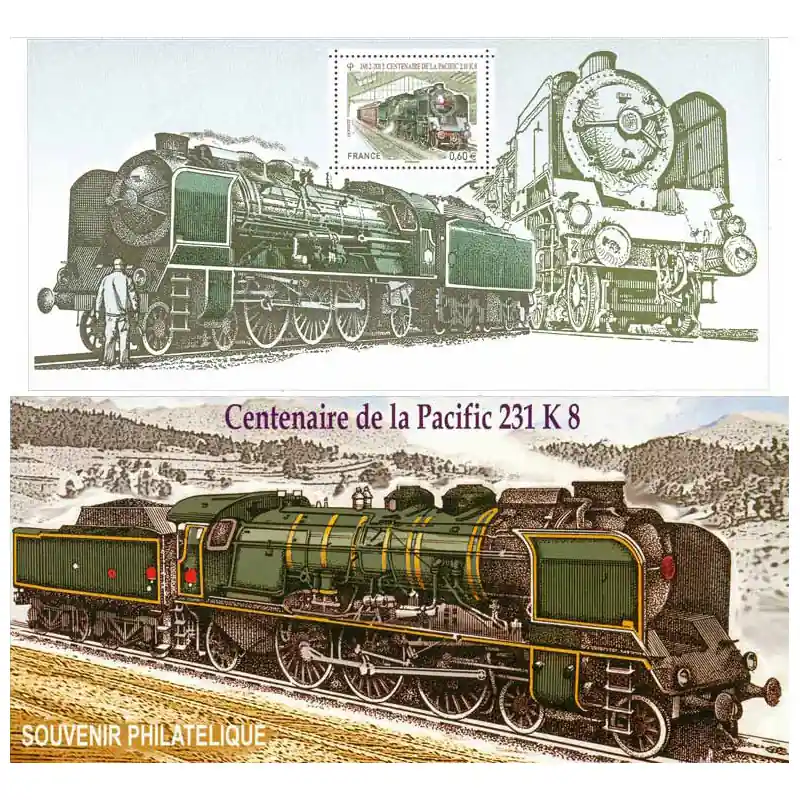 Bon Marché Bloc souvenir N°68 Locomotive Pacific 231K8 neuf**.