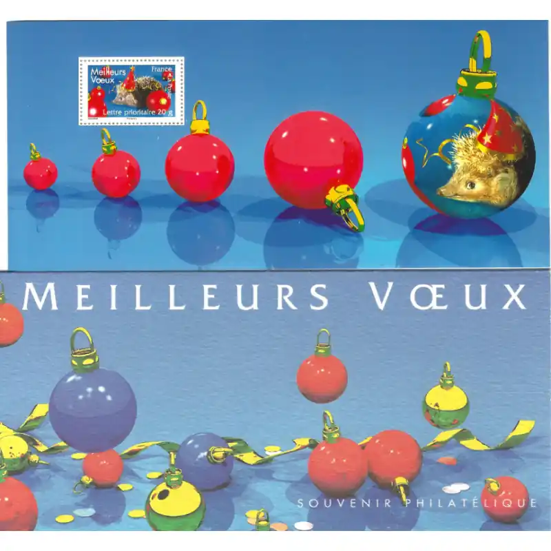 Bloc souvenir N°25 Meilleurs Vœux - Hérisson neuf**. Livraison Mondiale