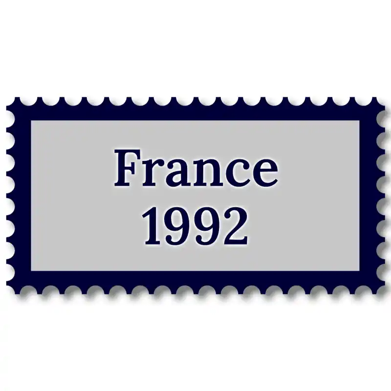 Prix Bas France 1992 année complète de timbres oblitérés.