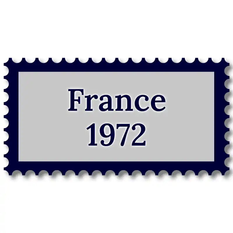 Achat Immédiat France 1972 année complète de timbres oblitérés.