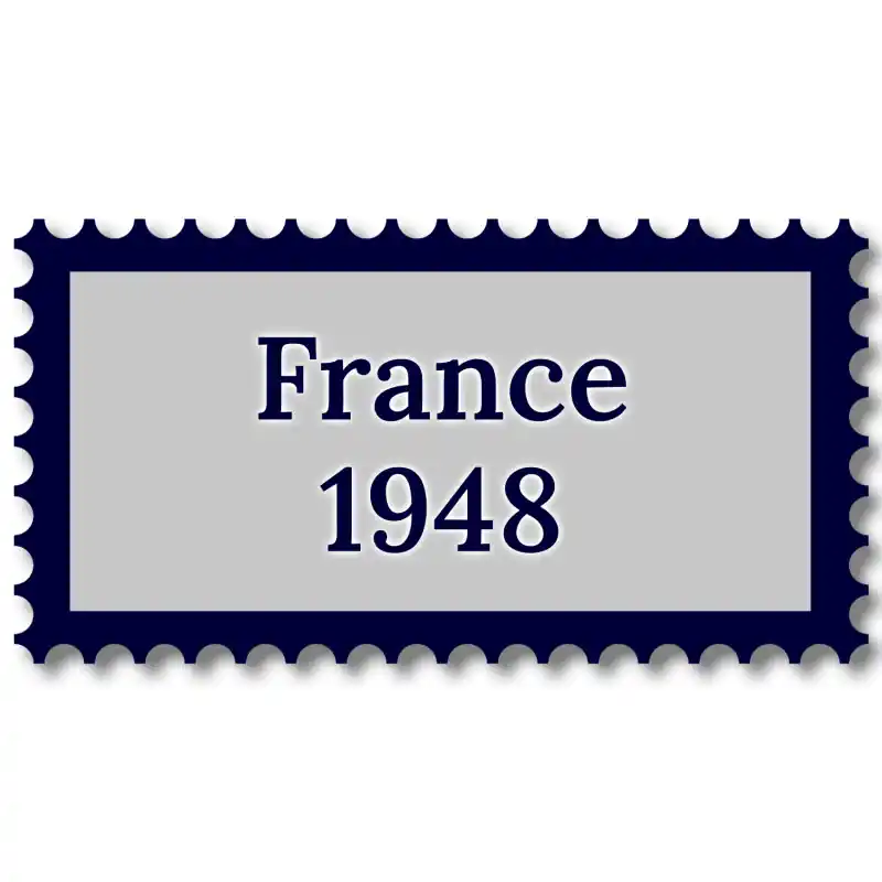 Offre Exclusive France 1948 année complète de timbres oblitérés.