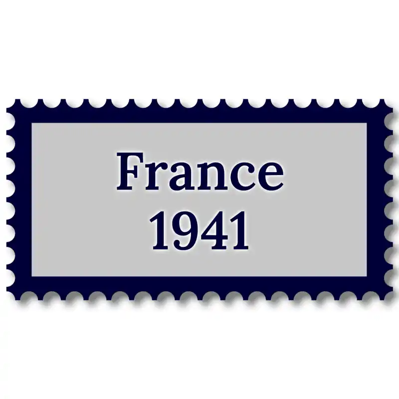 Offre Exclusive France 1941 année complète de timbres oblitérés.