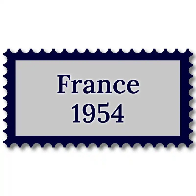 Achetez Aujourd’hui France 1954 année complète de timbres oblitérés.