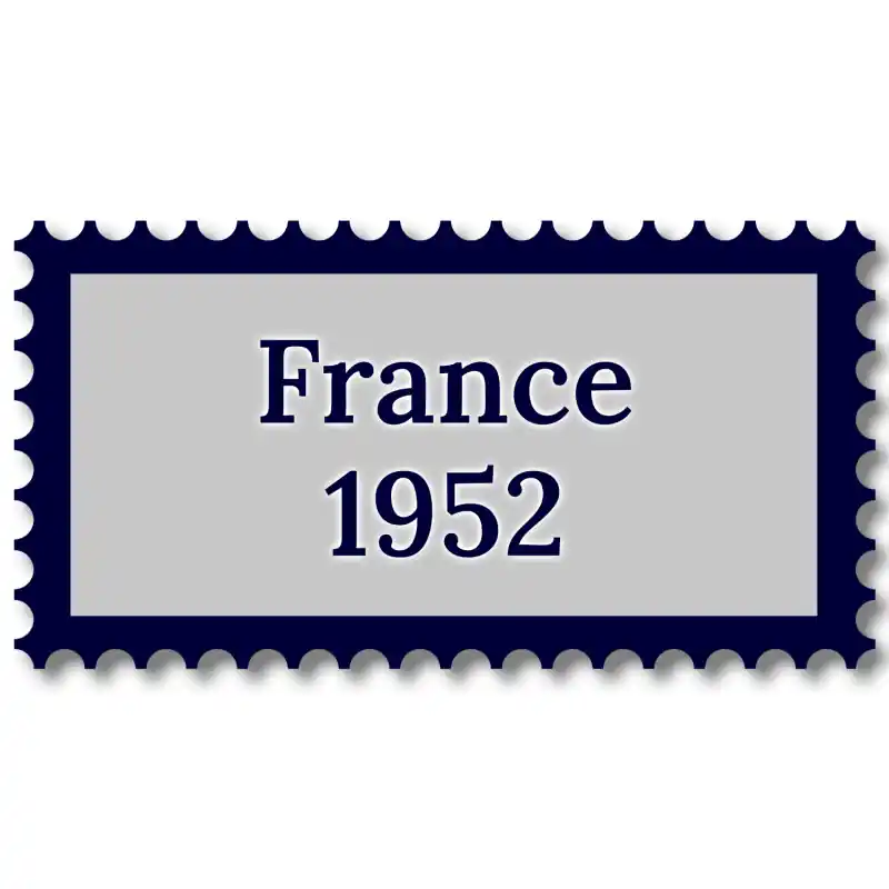 Paiement Sécurisé France 1952 année complète de timbres oblitérés.