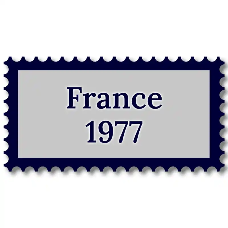Premium France 1977 année complète de timbres oblitérés.