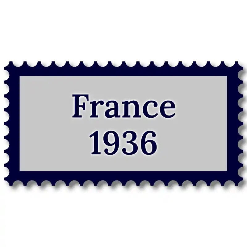 Pas Cher France 1936 année complète de timbres oblitérés.