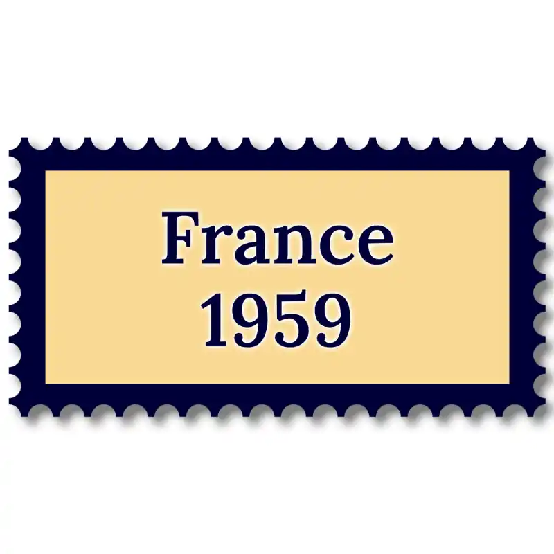 Original France 1959 année complète de timbres neufs**.
