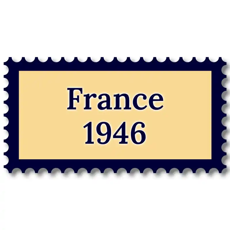 Prix Choc France 1946 année complète de timbres neufs**.