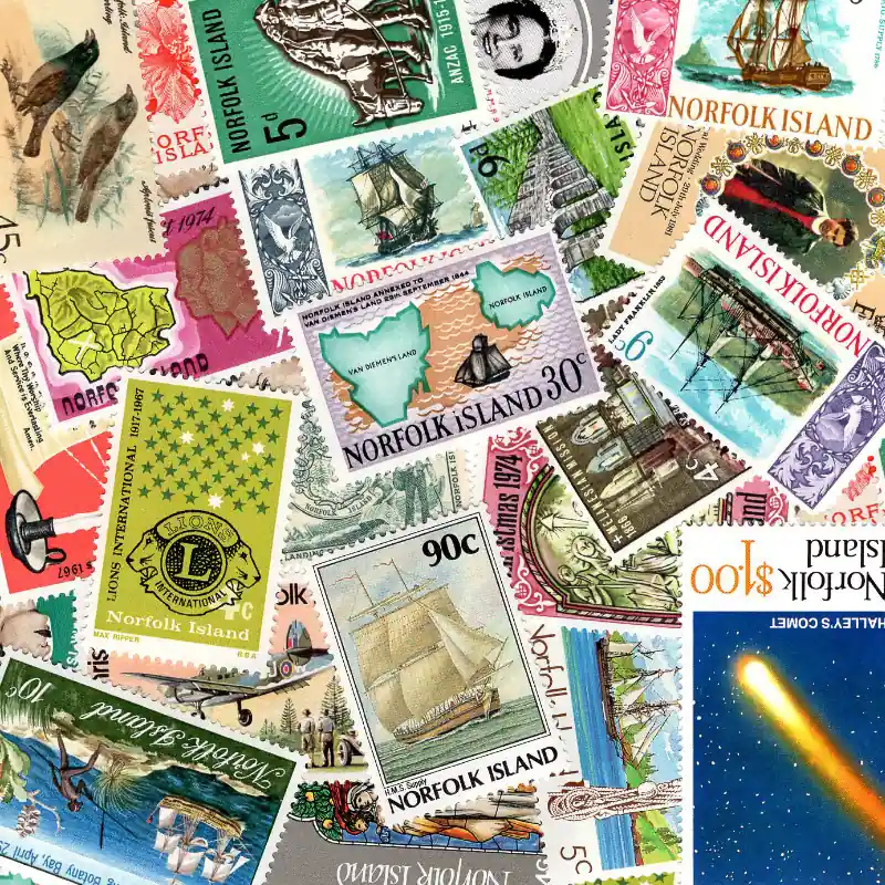 Norfolk timbres de collection tous différents. Produit De Marque