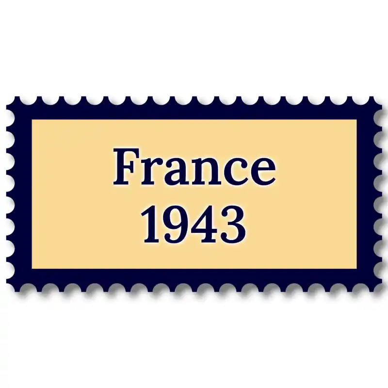 Premium France 1943 année complète de timbres neufs**.