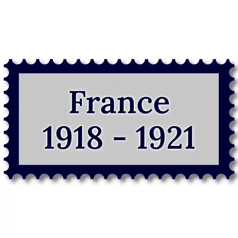 Original France 1918-1921 années complètes de timbres oblitérés.