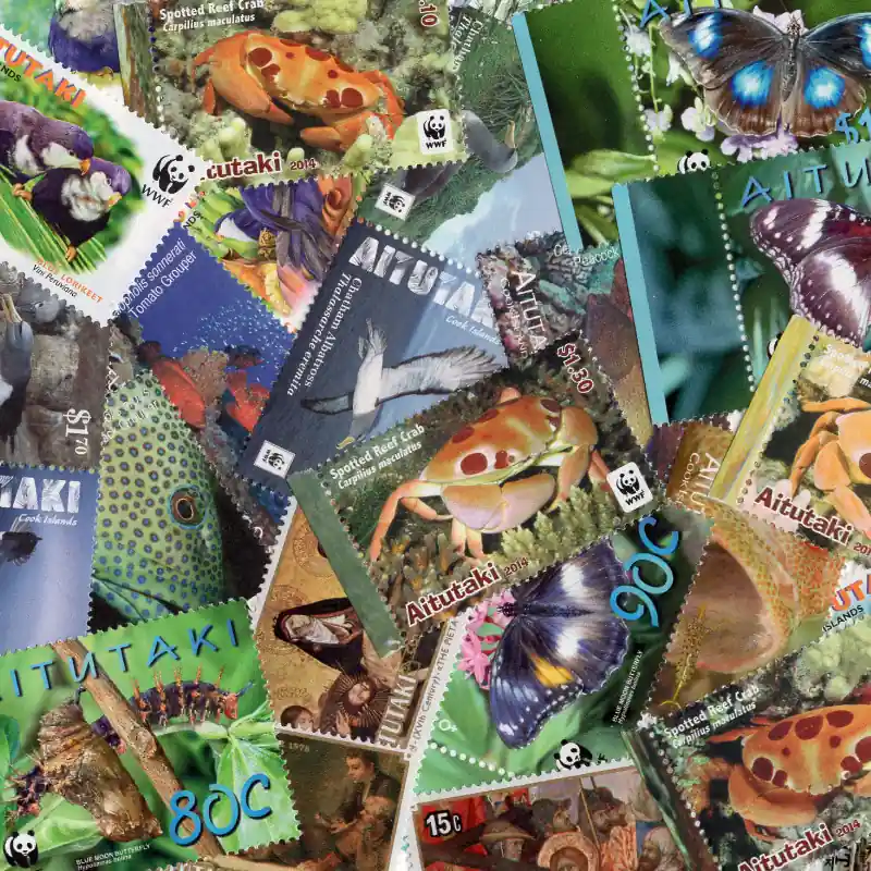 Aitutaki timbres de collection tous différents. Produit De Marque