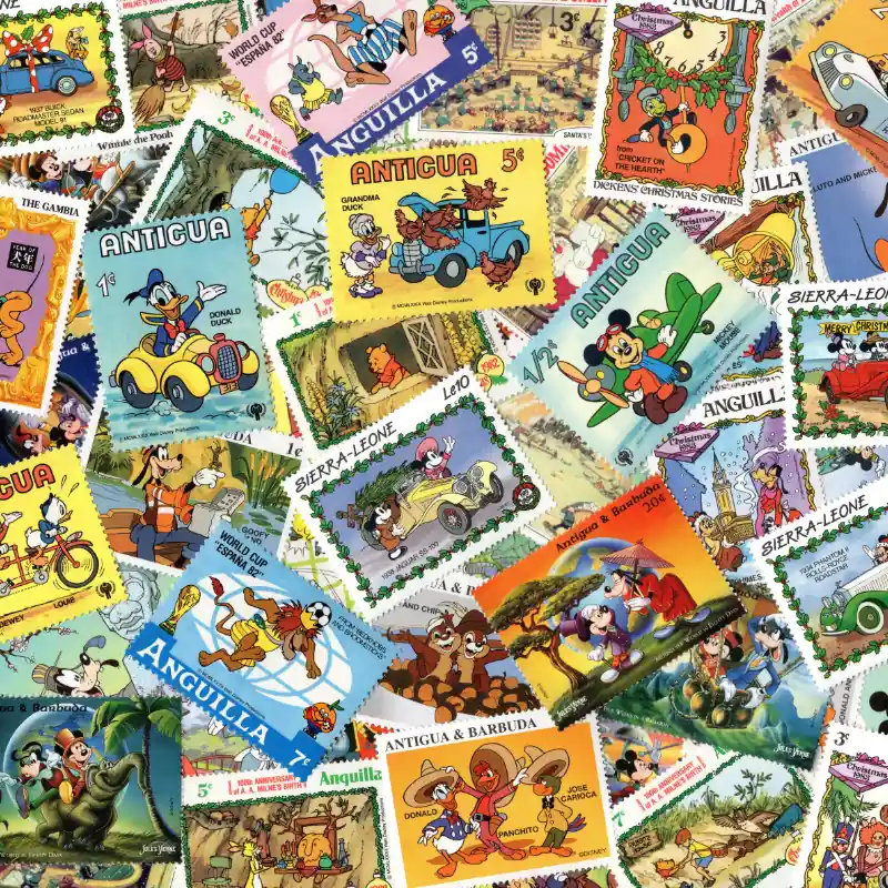 Populaire Walt Disney timbres thématiques tous différents.