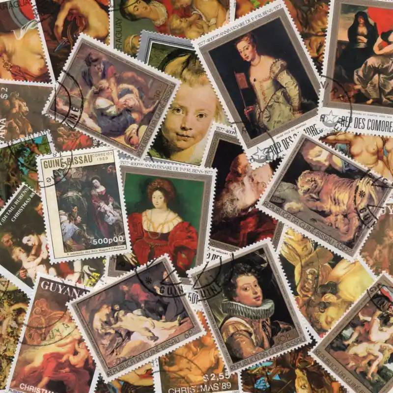 Peintre Rubens 25 timbres thématiques tous différents. Édition Limitée