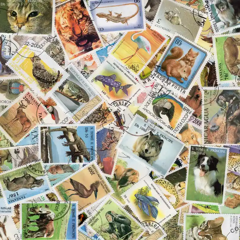 Animaux timbres thématiques tous différents. Nouvelle Collection