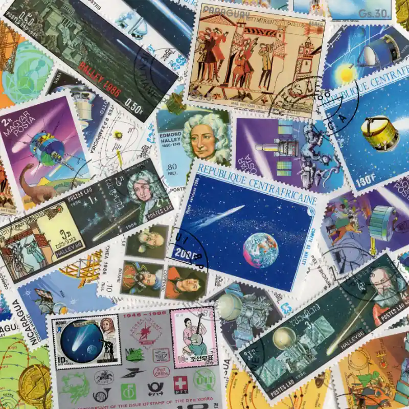 La comète de Halley 25 timbres thématiques tous différents. Meilleur Prix
