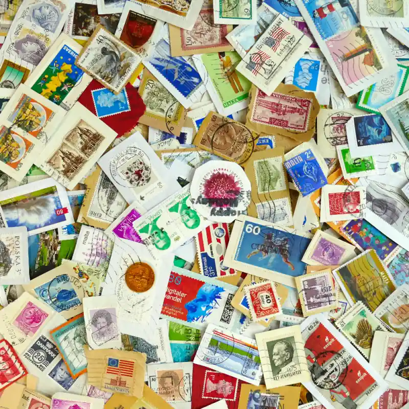 Tous pays timbres Mission sur fragments au kilo. Super Prix