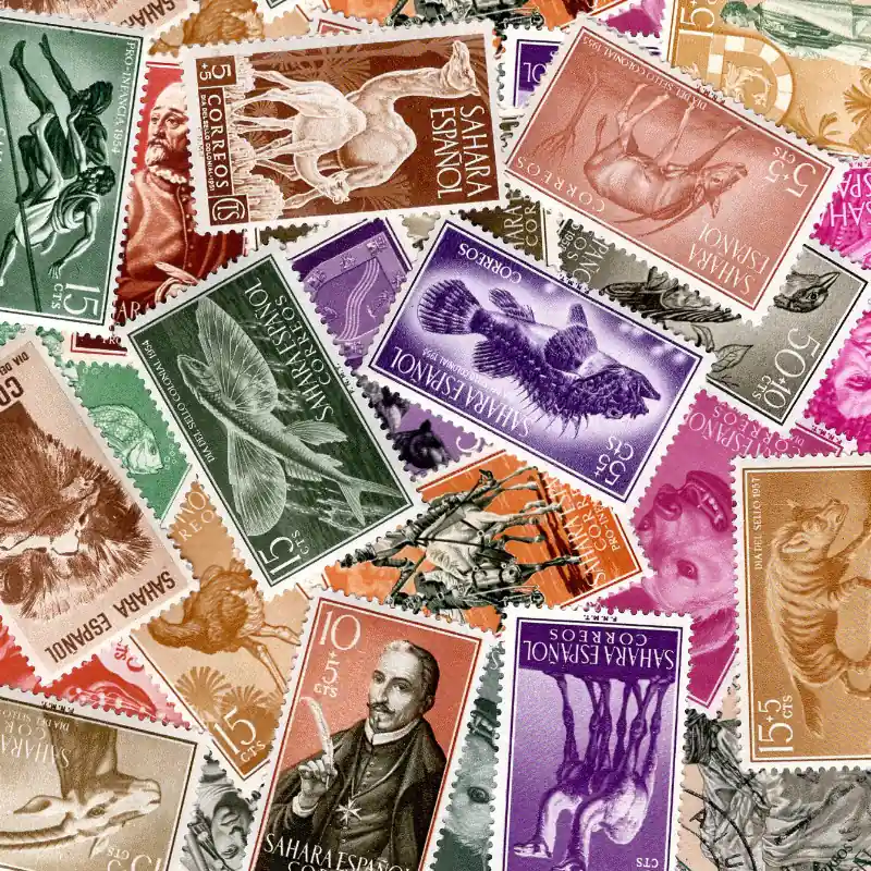 Nouveauté Sahara Espagnol 25 timbres de collection tous différents.