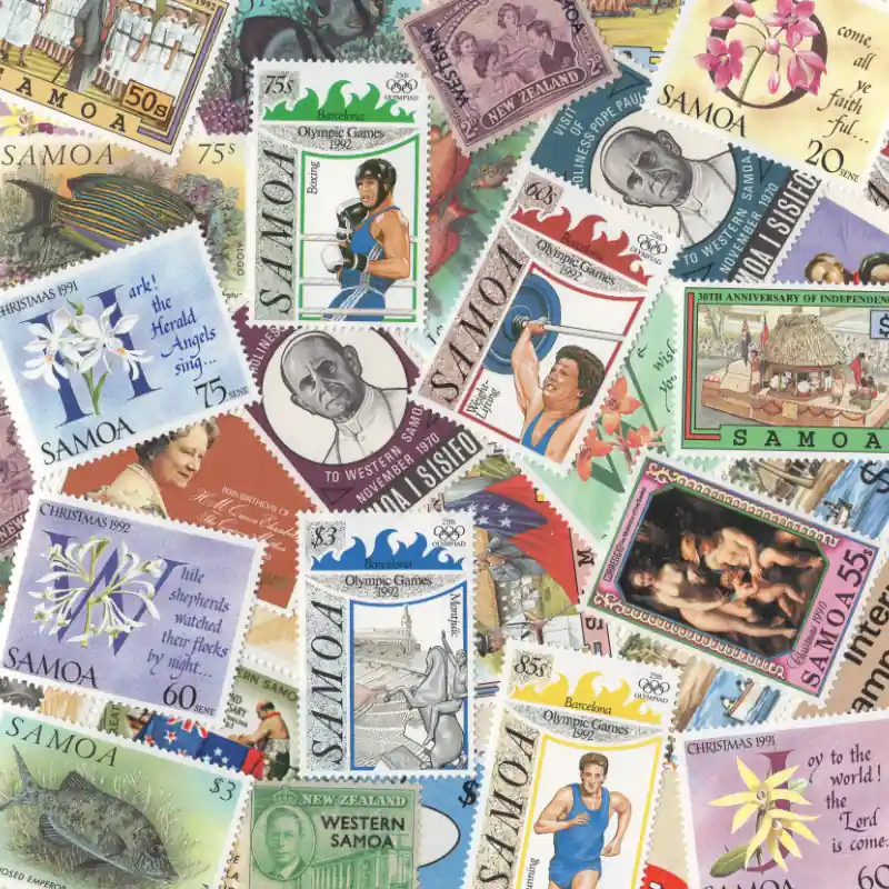 Populaire Samoa timbres de collection tous différents.