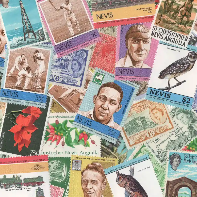 Must-Have Nevis (Île Niévès) 25 timbres de collection tous différents.