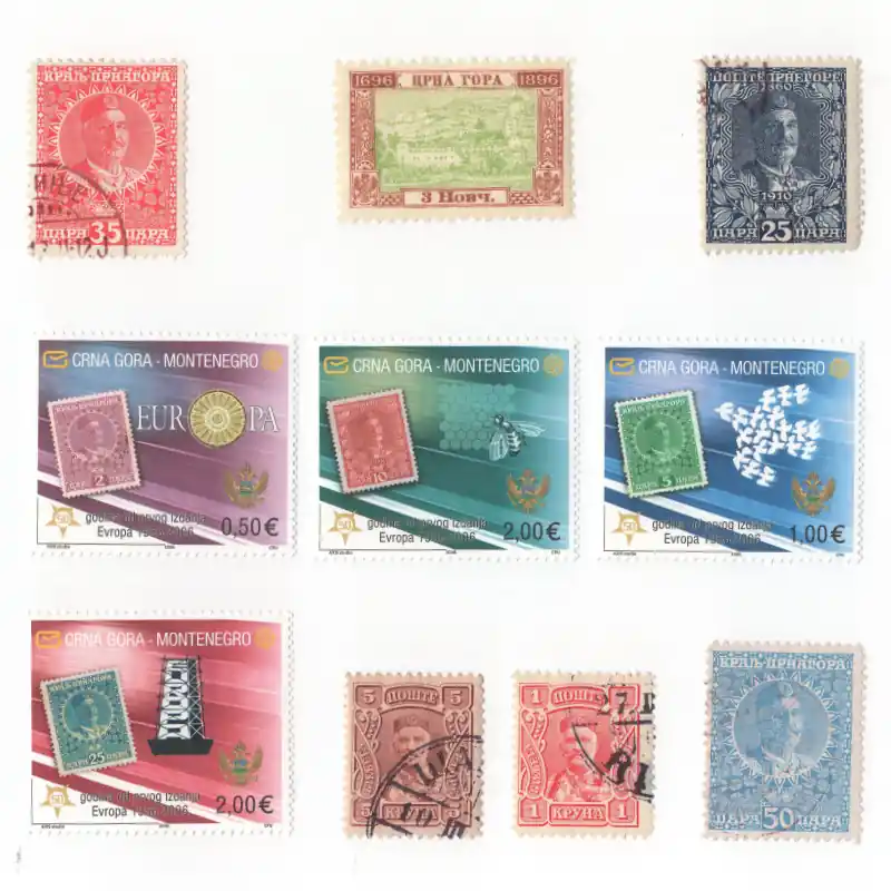 Meilleure Vente Monténégro 10 timbres de collection tous différents.