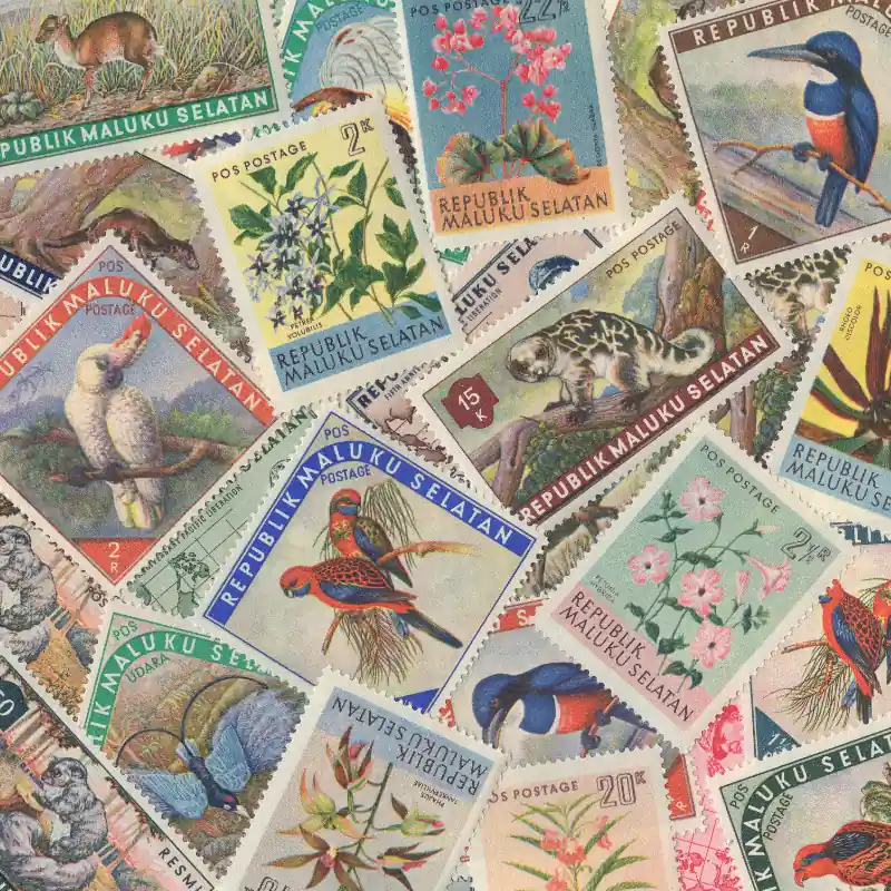 Maluku Selatan 25 timbres de collection tous différents. Nouvelle Collection
