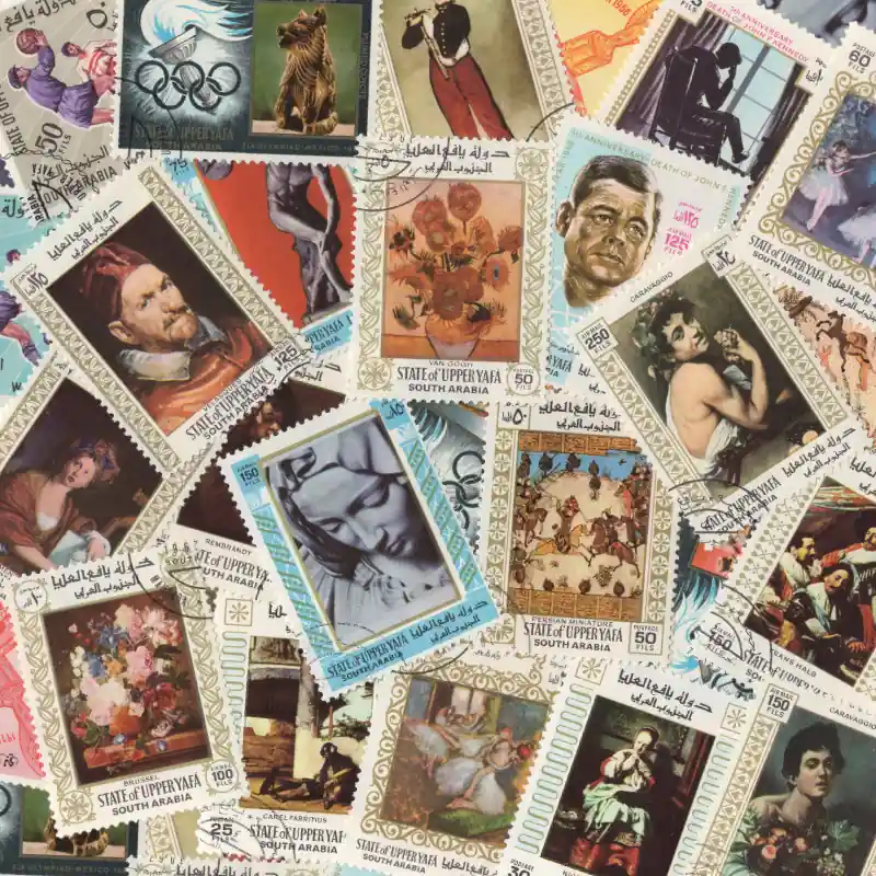 Livraison Express Haut Yaffa 25 timbres de collection tous différents.