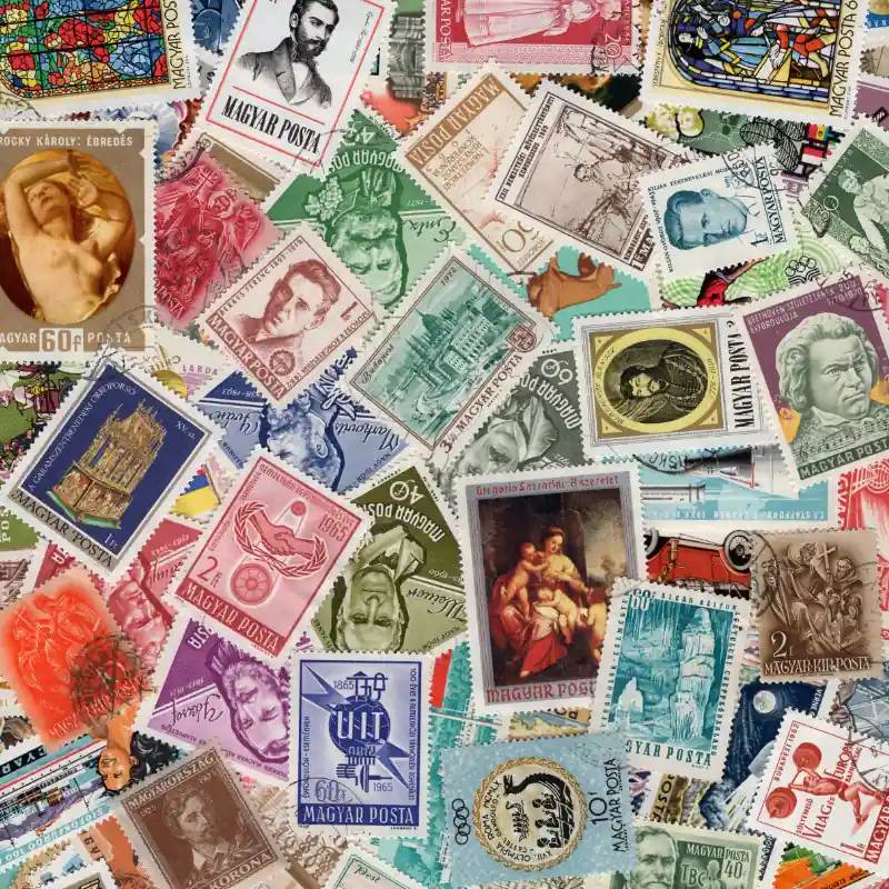 Populaire Hongrie 200 timbres de collection grands formats.