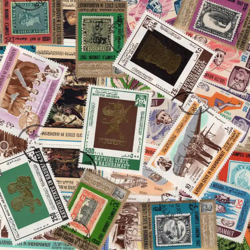 Prix Choc Hadramaout 25 timbres de collection tous différents.
