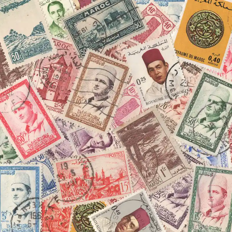 Promotion Maroc Français timbres de collection tous différents.