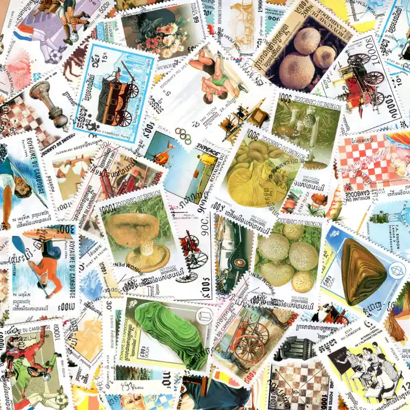 Top Qualité Cambodge timbres de collection tous différents.