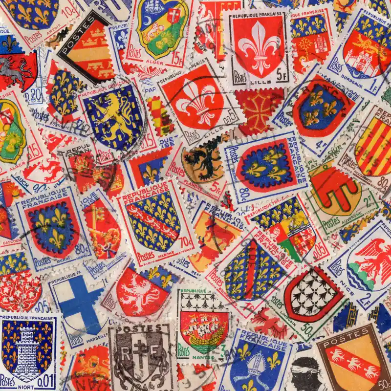 Nouveauté Timbres de France Blasons et Armoiries tous différents.