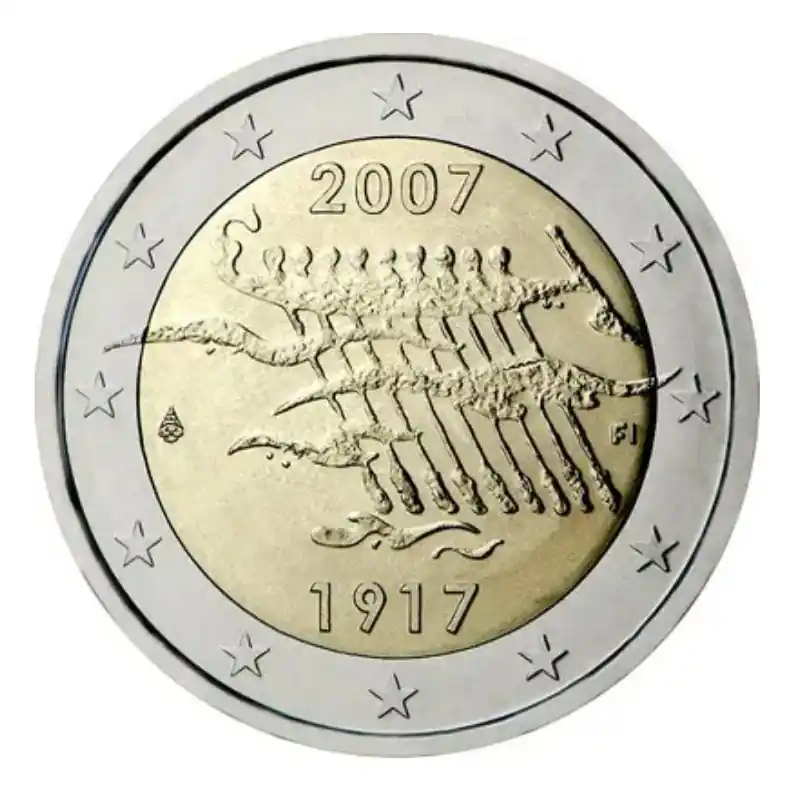 Produit De Marque 2 euros commémorative Finlande 2007 - Indépendance.