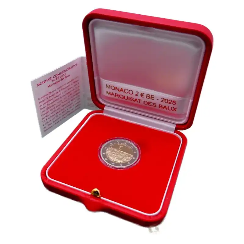 Coffret BE 2 euros Monaco 2025 - Marquisat des baux. Top Qualité