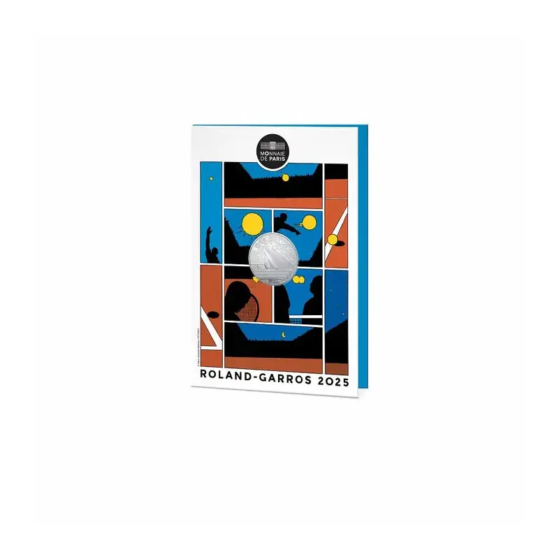 Roland Garros 10 euros argent en coffret UNC 2025. Populaire