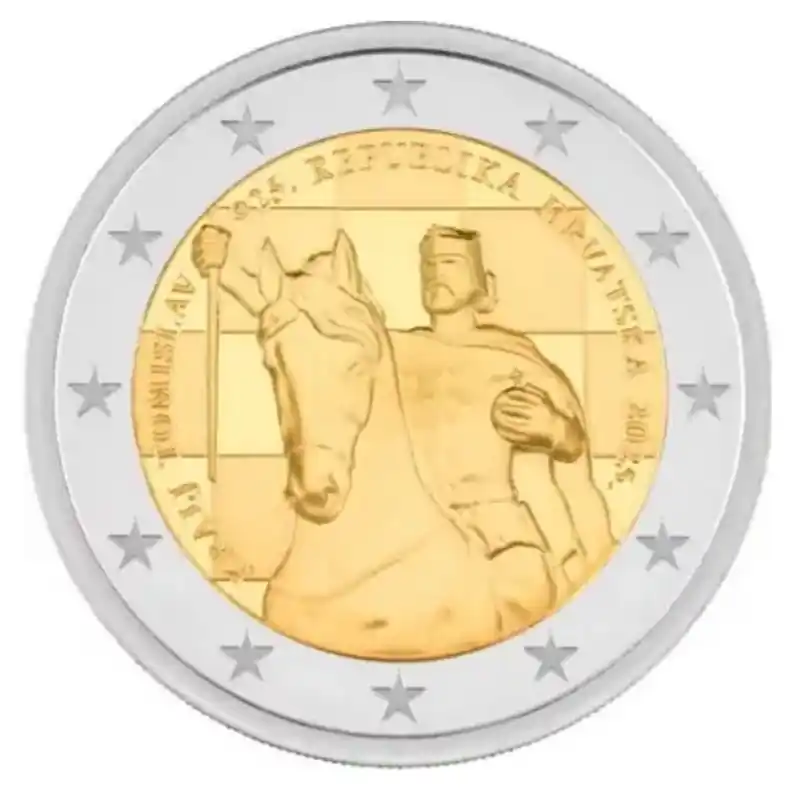 2 euros commémorative Croatie 2025 - Couronnement du roi Tomislav. Prix Promo