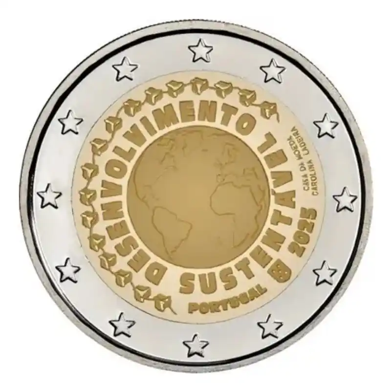 Super Prix 2 euros commémorative Portugal 2025 - Développement durable.