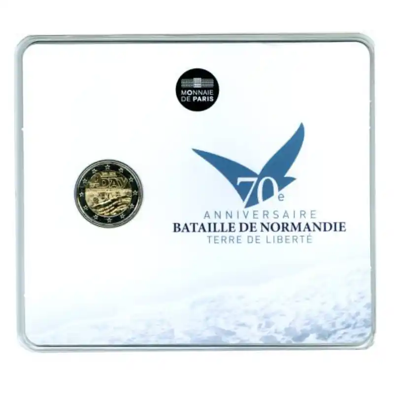 2 euros commémorative coincard BU France 2014 D-DAY. Commande En Gros