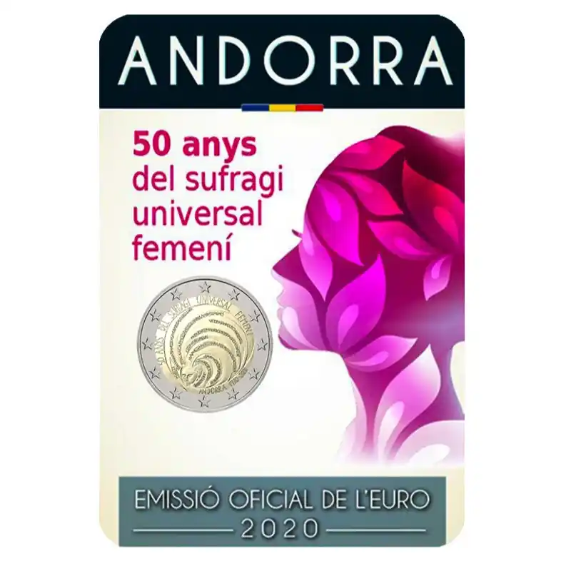 2 euros commémorative Andorre 2020 BU - Suffrage universel féminin. Solde