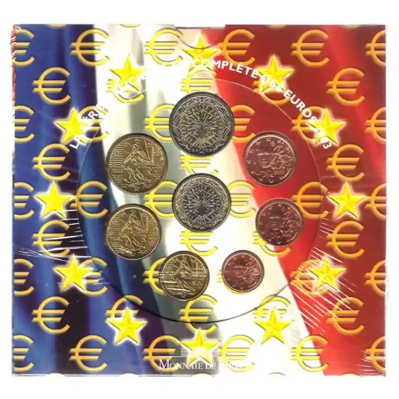 Livraison Mondiale Coffret série monnaies euro France 2003 BU - Monnaie de Paris.