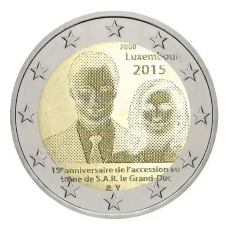 En Vogue 2 euros commémorative Luxembourg 2015 - Accession au trône du Grand-Duc Henri.