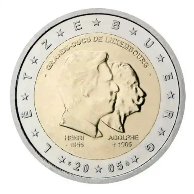 2 euros commémorative Luxembourg 2005 - Grand Duc Adolphe. Offre Spéciale